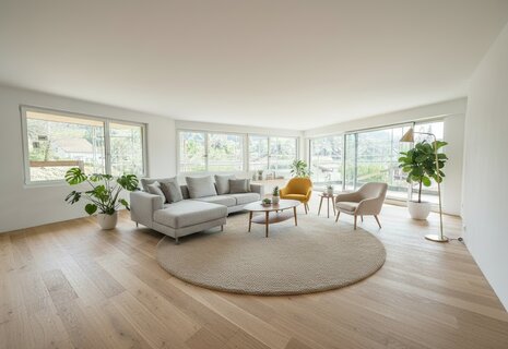 3.5-Zimmer-Gartenwohnung mit 127 m² Wohnfläche und schöner Fernsicht
