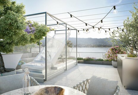 3.5 Zimmer Dachwohnung mit eigener Terrasse - SEESICHT