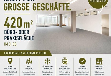 Büro- oder Praxisfläche mit 420m² im Herzen von Basel