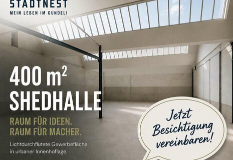 Shedhalle mit 400m2 Gewerbefläche inmitten der Stadt Basel