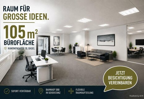 105m² Büro- und Atelierfläche im Zentrum von Basel