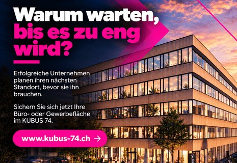 KUBUS 74 | Flexible Büro- und Gewerbeflächen ab 230 m² – Bezug Frühling 2028